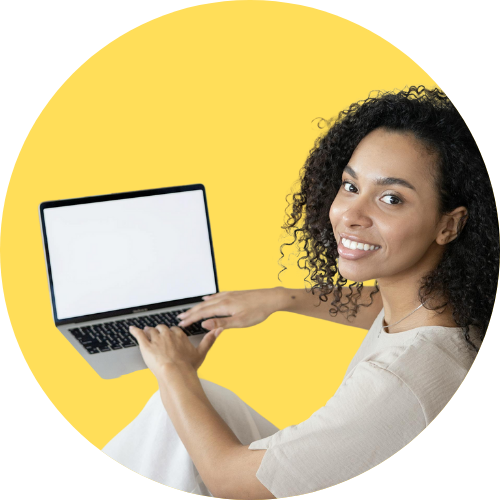 rond jaune - personne qui sourit